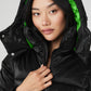 Pearlized Pristine Puffer — Black/Green Glow