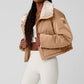 Orion Cropped Puffer — Toasted Almond