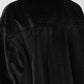 Ribbed Velour Mountain Side Shacket — Black