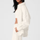 Ribbed Velour Mountain Side Shacket — Ivory