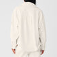 Ribbed Velour Mountain Side Shacket — Ivory
