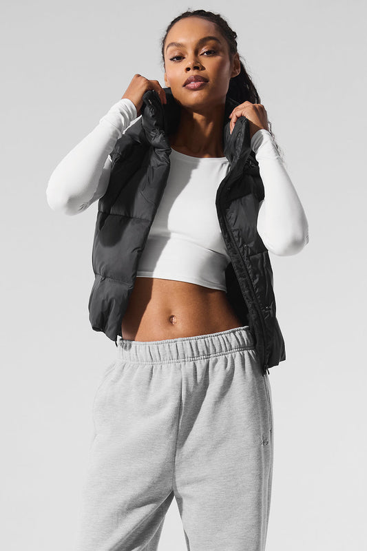 Gold Rush Puffer Vest — Black