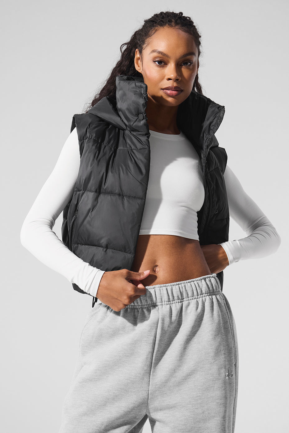 Gold Rush Puffer Vest — Black