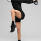 Ribbed Stardust Long‑Sleeve — Black