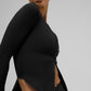 Ribbed Stardust Long‑Sleeve — Black