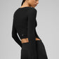 Ribbed Stardust Long‑Sleeve — Black