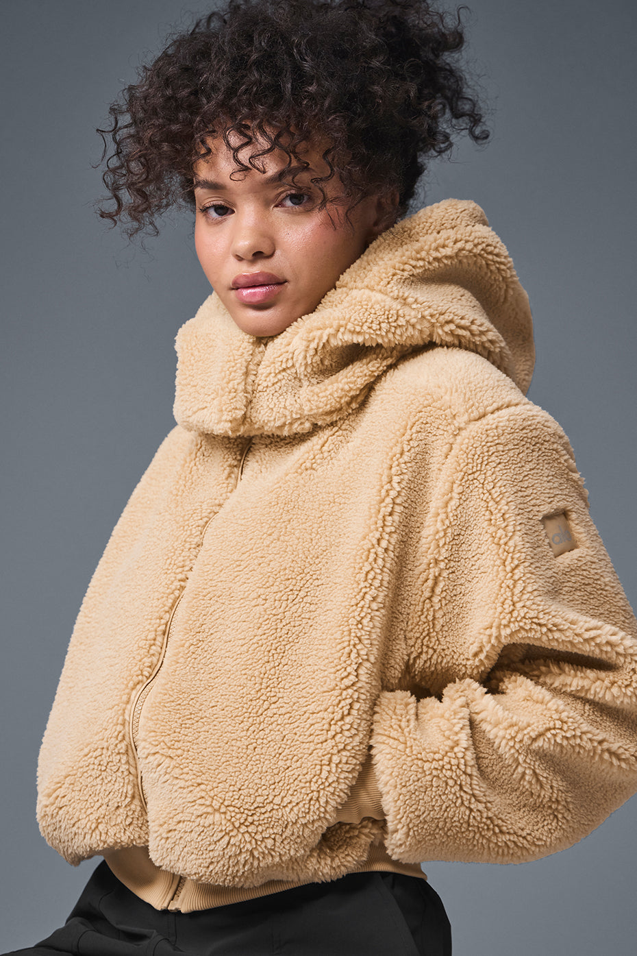 Foxy Sherpa Zip Jacket — Camel