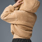 Foxy Sherpa Zip Jacket — Camel