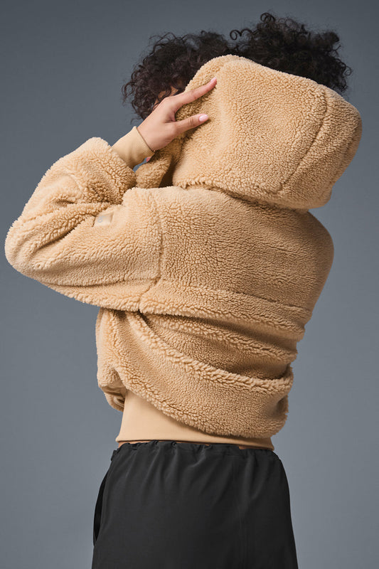 Foxy Sherpa Zip Jacket — Camel