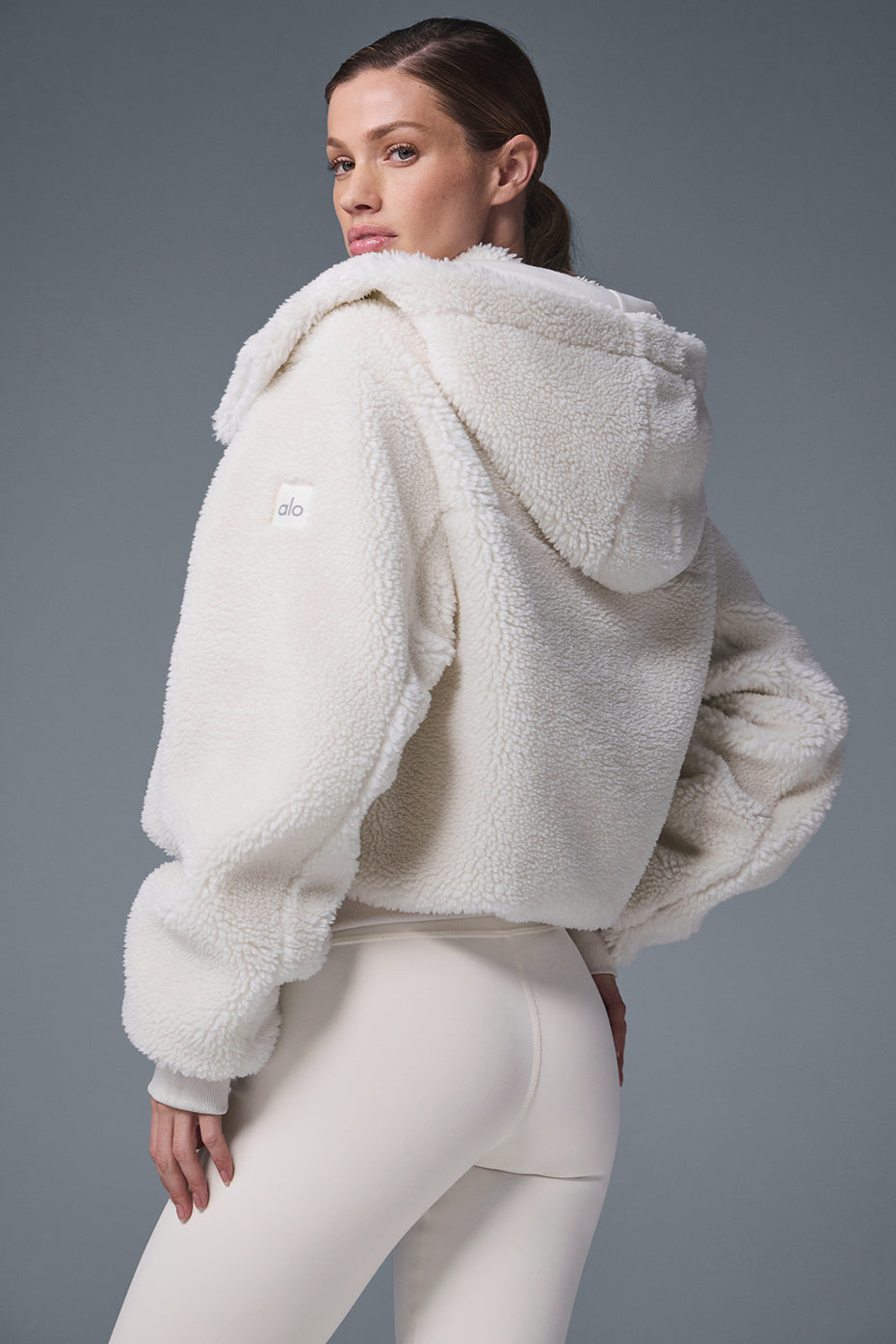 Foxy Sherpa Zip Jacket — Ivory