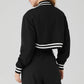 Cropped G.O.A.T Zip Jacket — Black