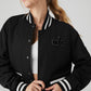 Cropped G.O.A.T Zip Jacket — Black