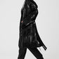 Metallic Break Line Trench — Black Metallic