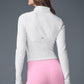 Airbrush Corset Full Zip Zip Jacket — White