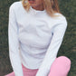 Airbrush Corset Full Zip Zip Jacket — White