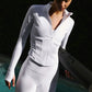 Airbrush Corset Full Zip Zip Jacket — White