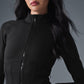 Airbrush Corset Full Zip Zip Jacket — Black