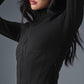 Airbrush Corset Full Zip Zip Jacket — Black