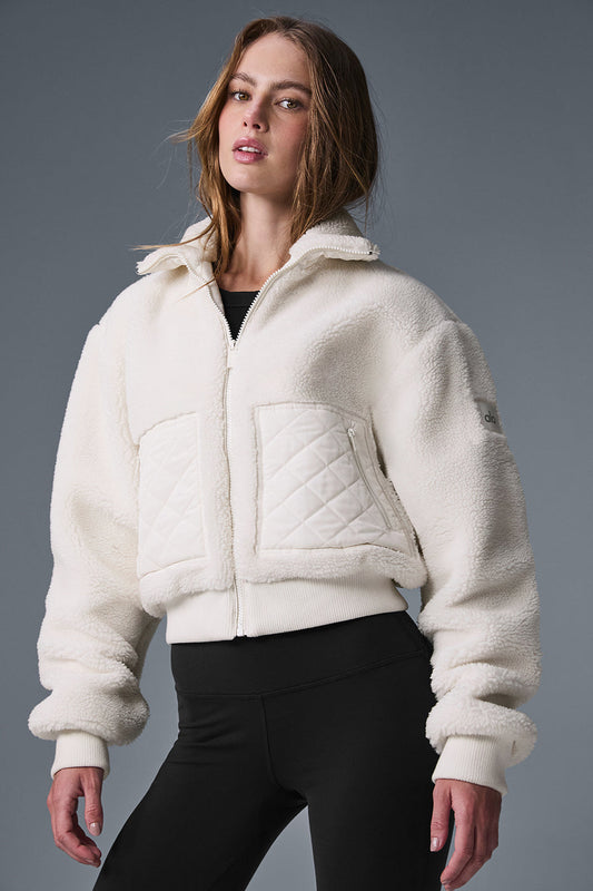 Sherpa Edge Bomber — Ivory