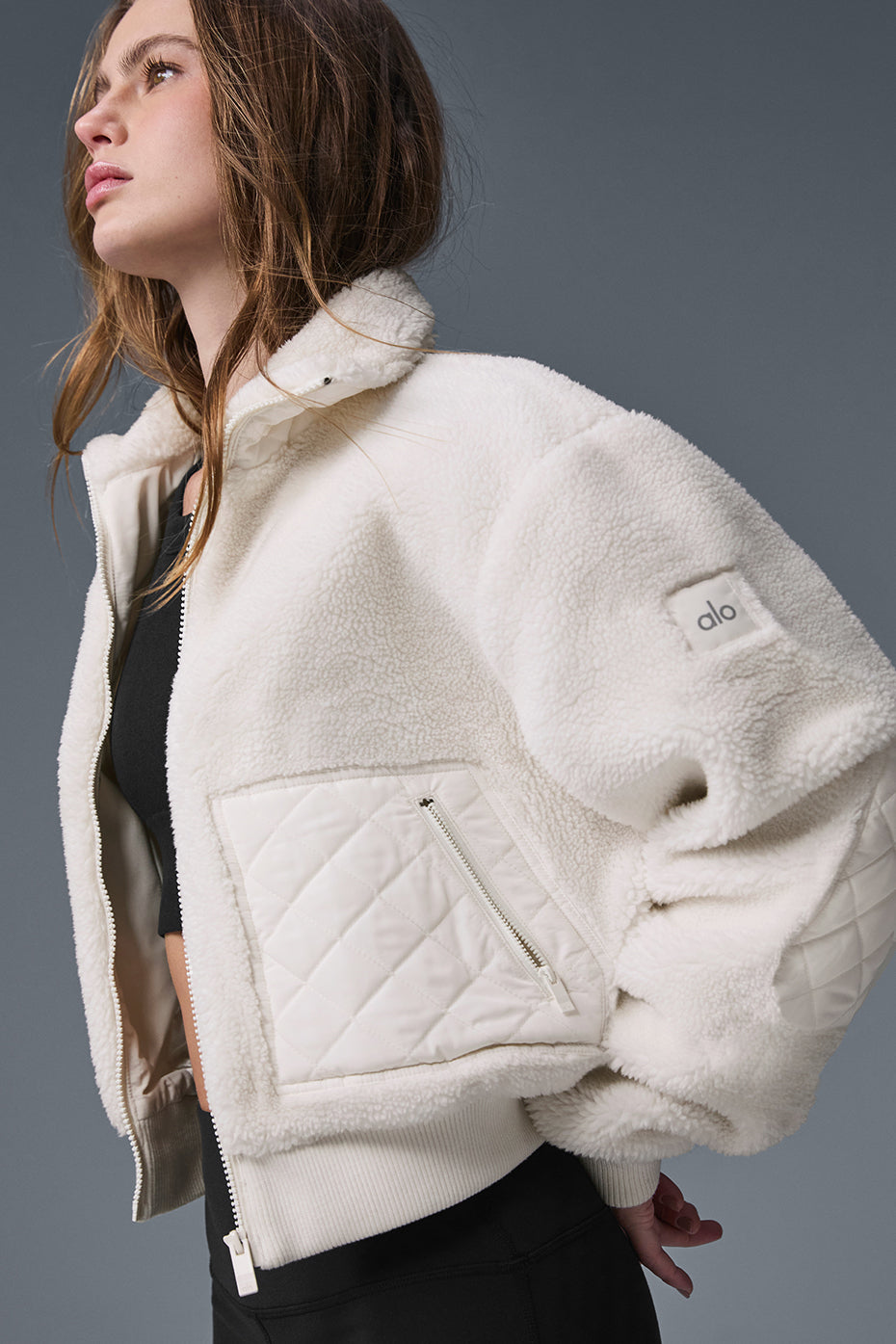 Sherpa Edge Bomber — Ivory