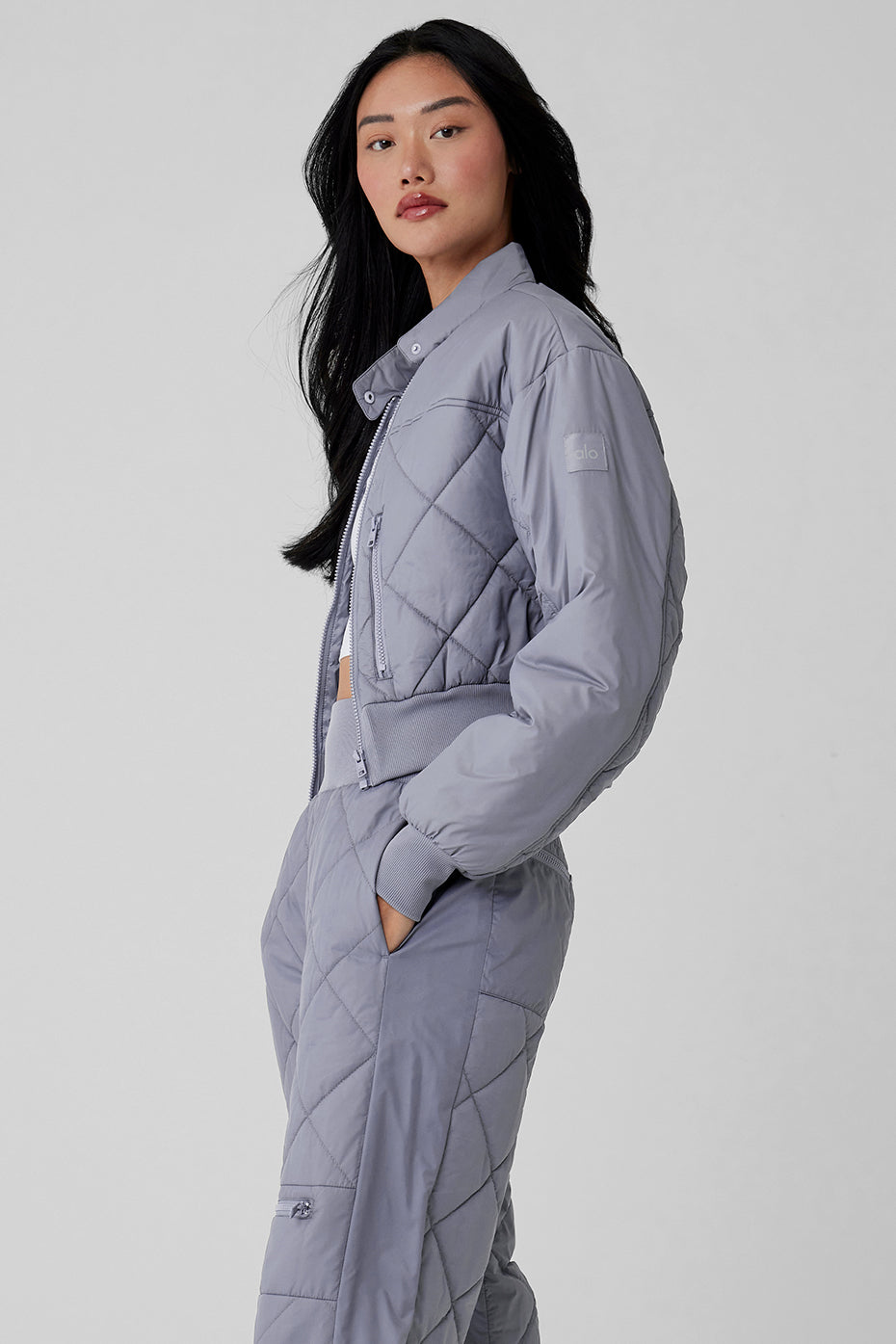 Snowrider Puffer Zip Jacket — Fog
