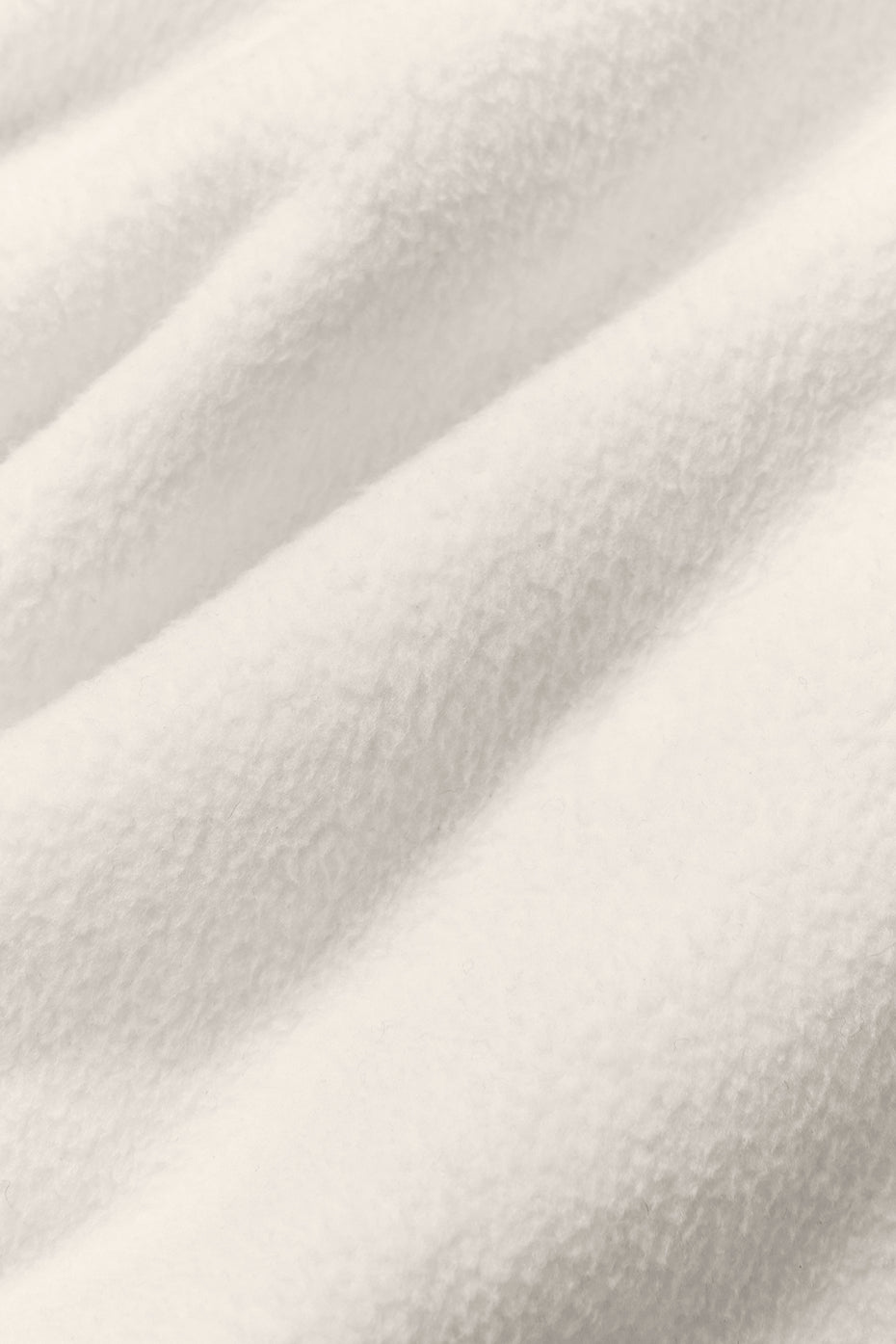 Polar Fleece Cropped Wintry Mix Zip Jacket — Ivory