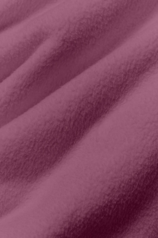 Polar Fleece Cropped Wintry Mix Zip Jacket — Soft Mulberry