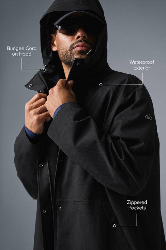 Rain Or Shine Long Coat — Black