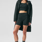 Rain Or Shine Long Coat — Charcoal Green