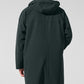 Rain Or Shine Long Coat — Charcoal Green