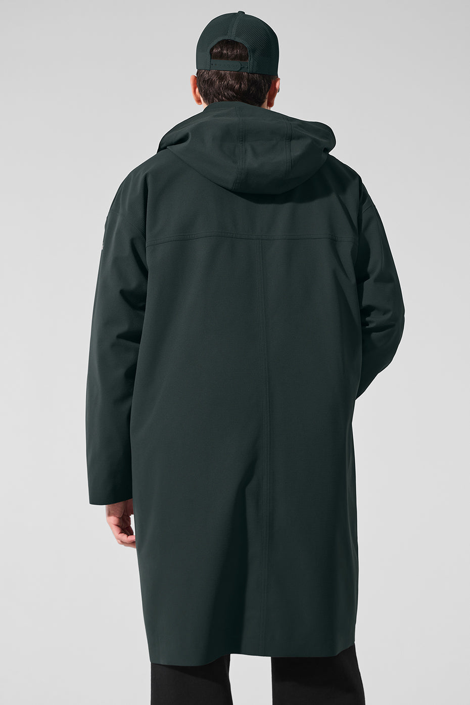 Rain Or Shine Long Coat — Charcoal Green