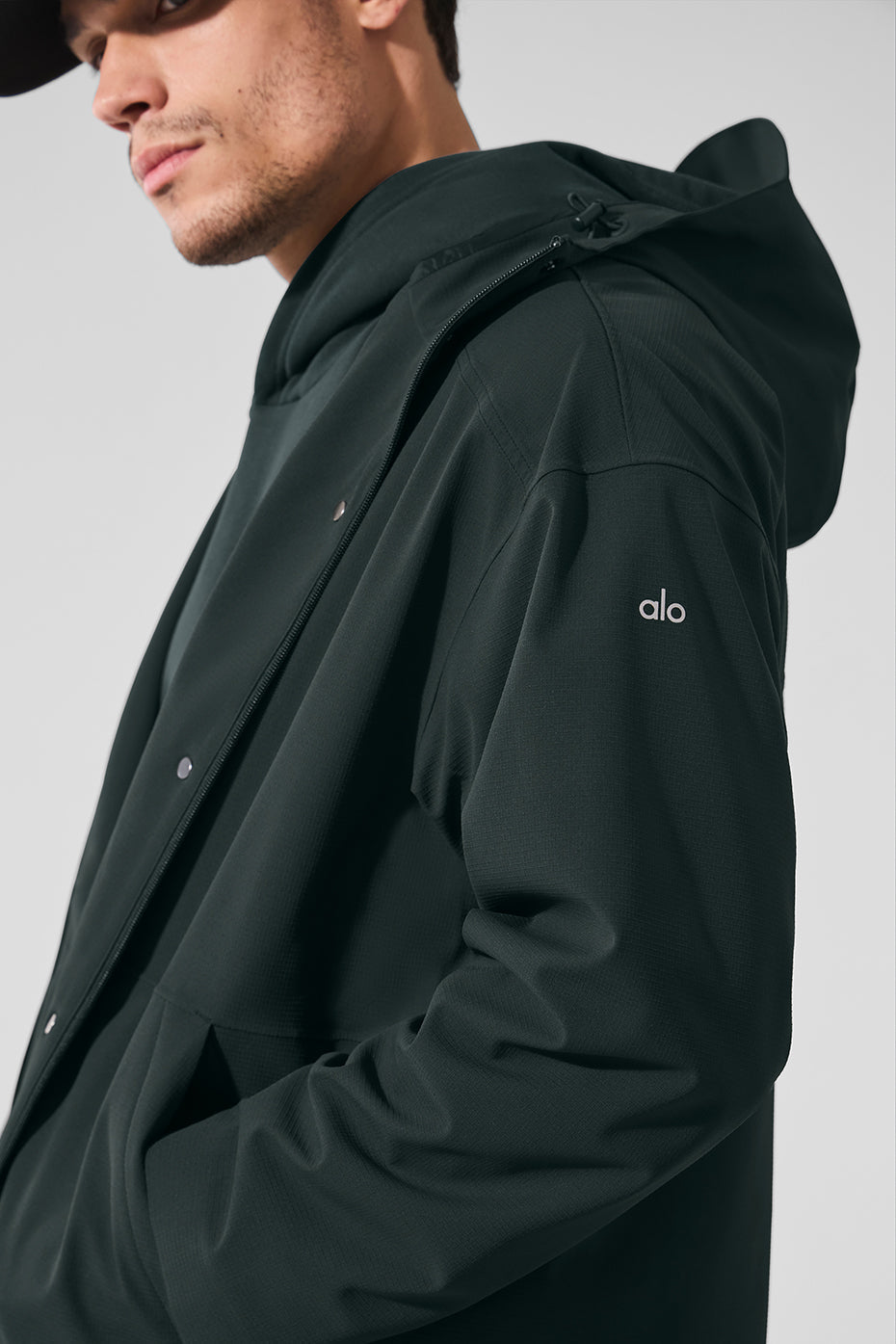Rain Or Shine Long Coat — Charcoal Green