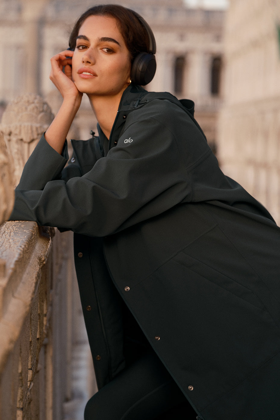 Rain Or Shine Long Coat — Charcoal Green