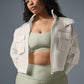 Cropped Engage Cargo Parka — Ivory