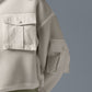 Cropped Engage Cargo Parka — Ivory