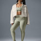 Cropped Engage Cargo Parka — Ivory