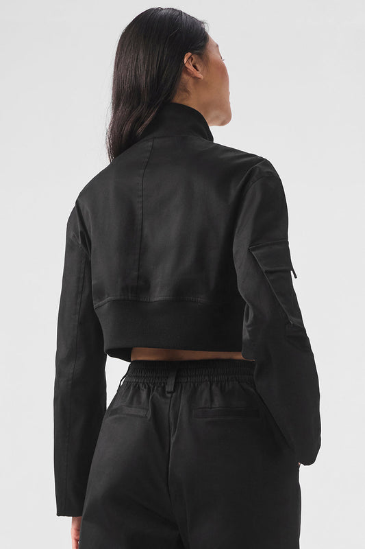 Night Out Cargo Zip Jacket — Black