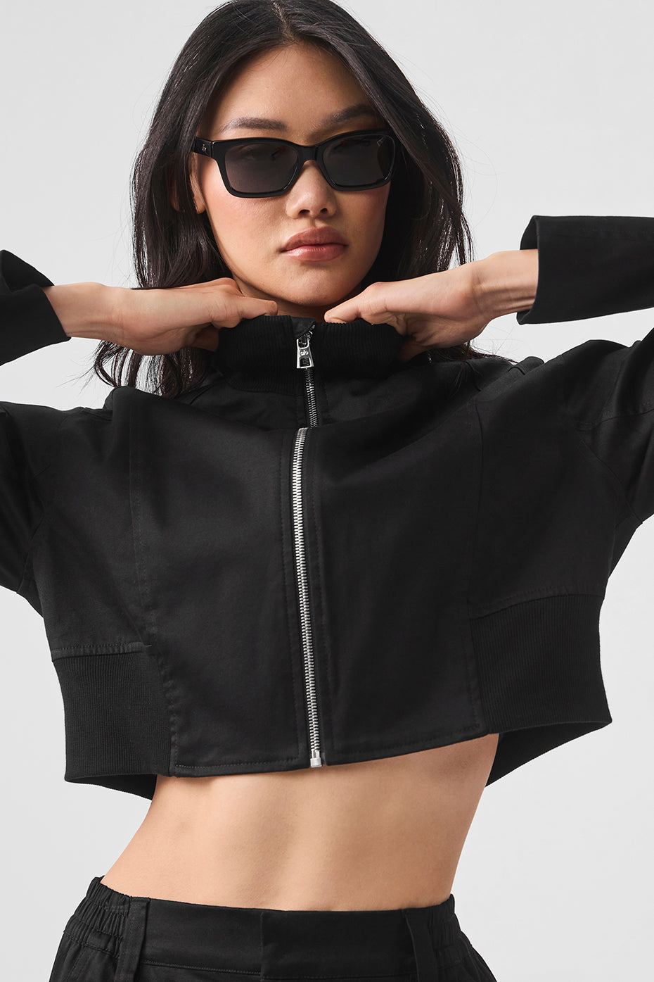 Night Out Cargo Zip Jacket — Black