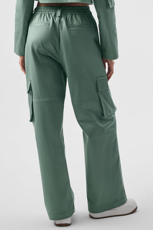 High Rise Night Out Cargo Trouser — Botanical Green