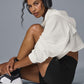 Cropped Playmaker Zip Jacket — Ivory