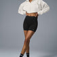 Cropped Playmaker Zip Jacket — Ivory