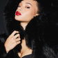 Opulent Faux Fur Statement Zip Jacket — Black