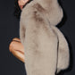 Opulent Faux Fur Statement Zip Jacket — Oat