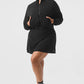 Cropped Doubles Only Full Zip Zip Jacket — Black