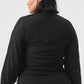 Cropped Doubles Only Full Zip Zip Jacket — Black