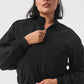 Cropped Doubles Only Full Zip Zip Jacket — Black