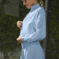 Cropped Doubles Only Full Zip Zip Jacket — Seashell Blue