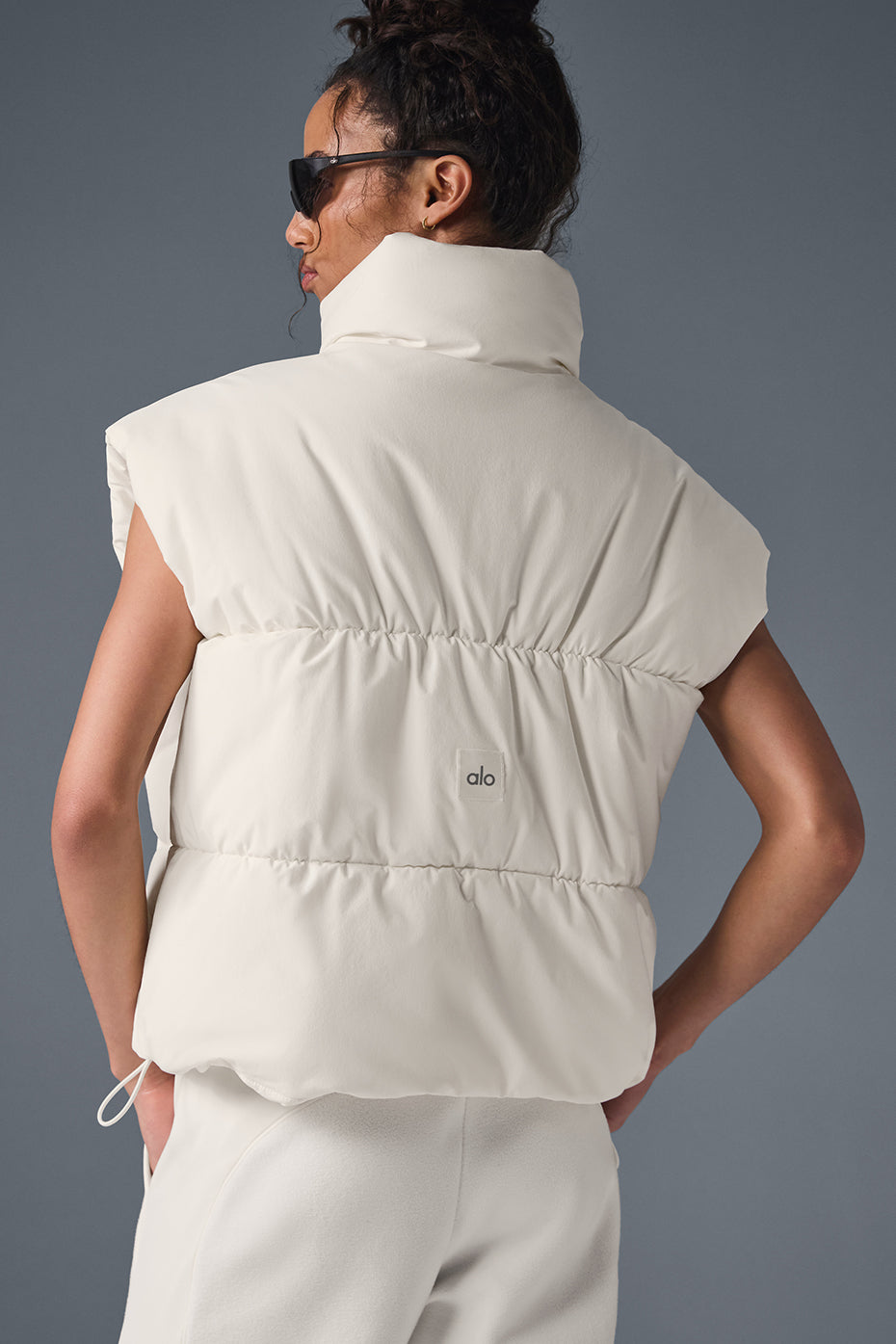 Incline Puffer Vest — Ivory