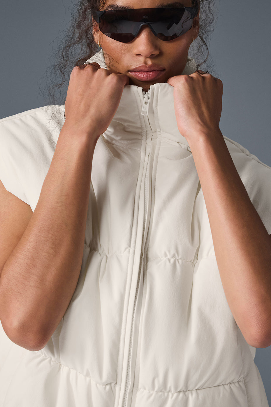 Incline Puffer Vest — Ivory