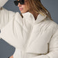 Main Act Corset Puffer — Ivory/Ivory